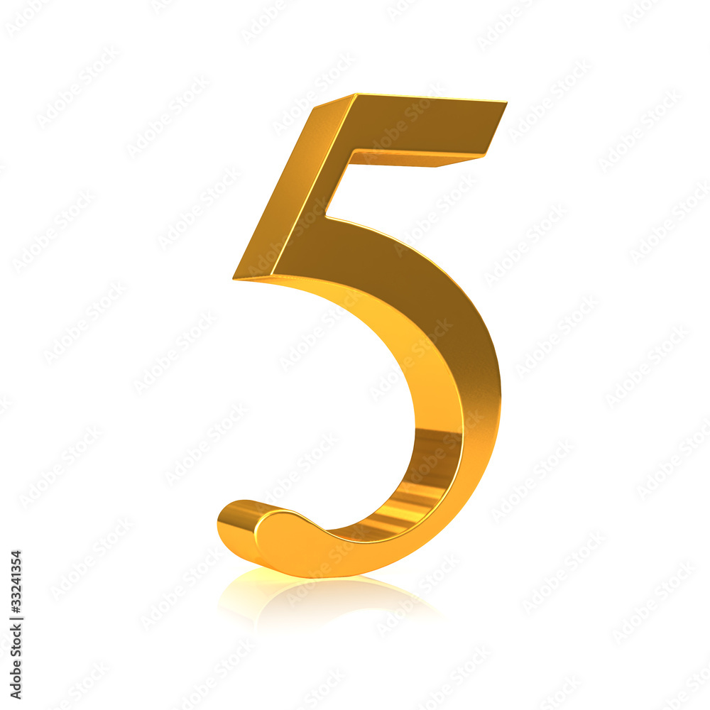 3d Gold number 3d Gold number