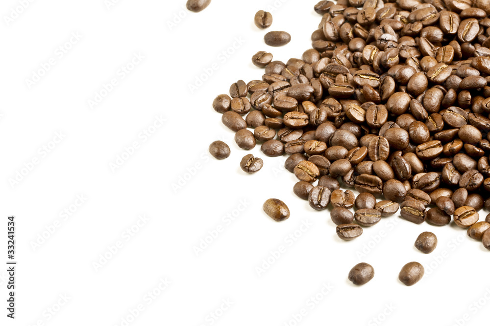 Naklejka premium brown coffee, background texture, close-up