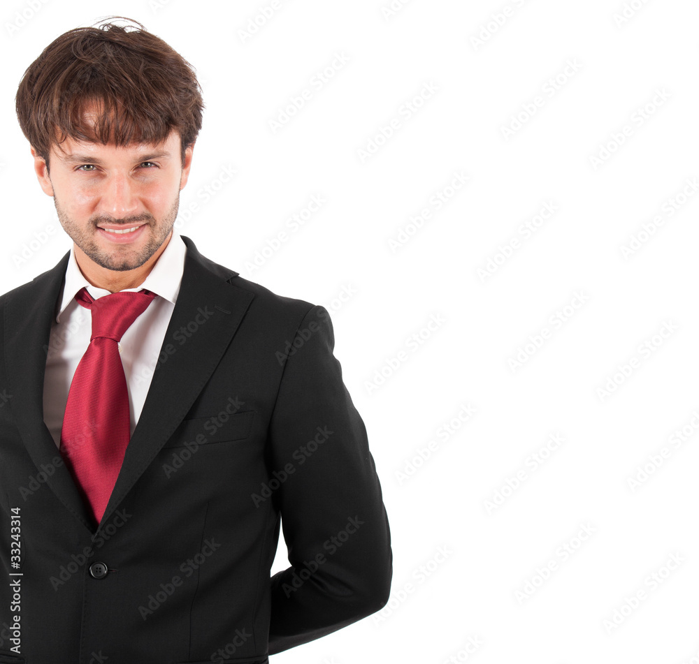 Portrait of an handsome smiling executive, isolated on white Portrait of an handsome smiling executive, isolated on white