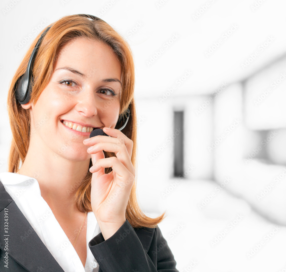 Friendly customer representative portrait Friendly customer representative portrait