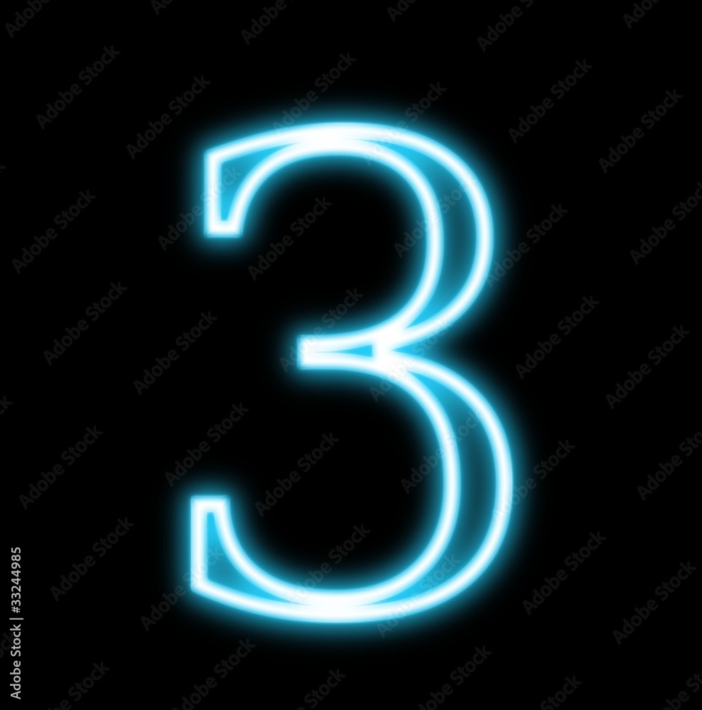 数字、3 数字、3