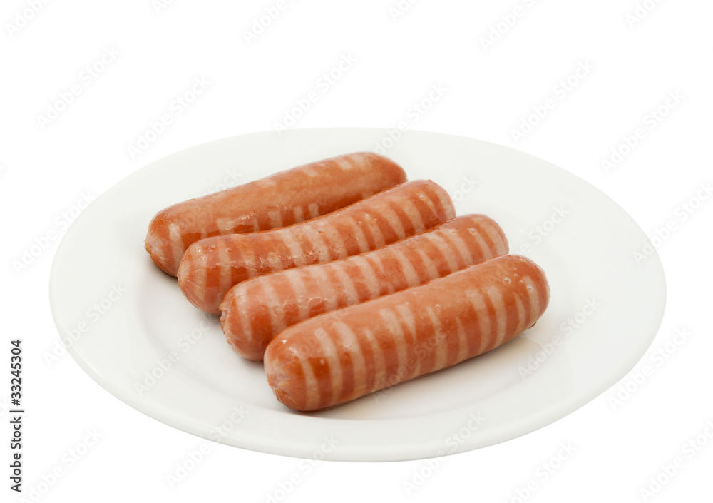 sausages in a dish