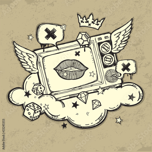 Grunge TV design