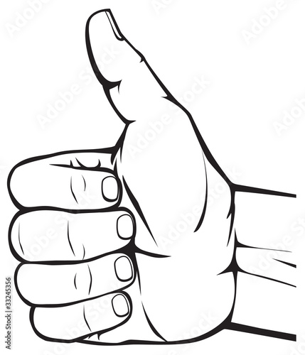 Human hand giving ok