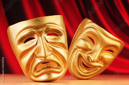 Obraz na plátne Masks with the theatre concept