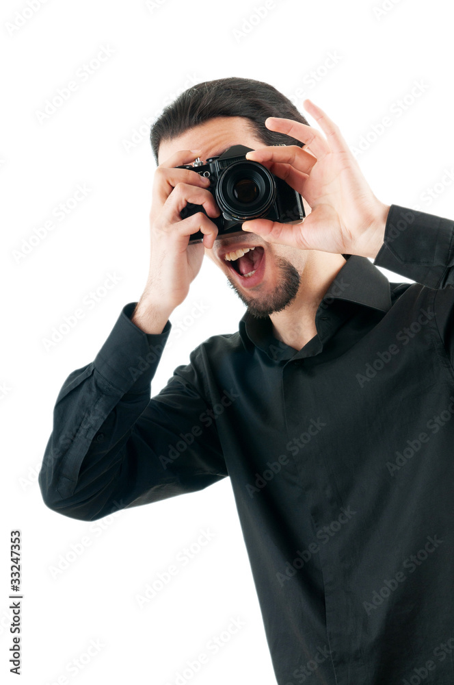 Photographer with the digital camera Photographer with the digital camera