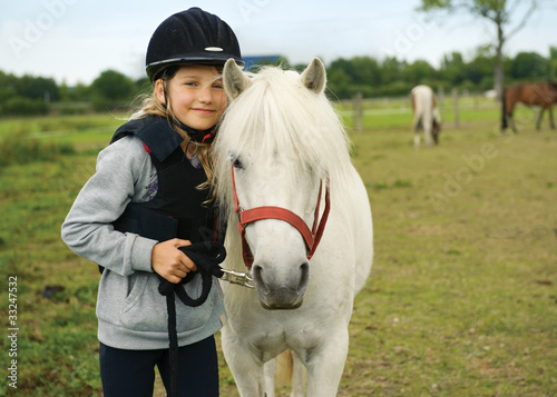 Fototapeta Mädchen mit pony