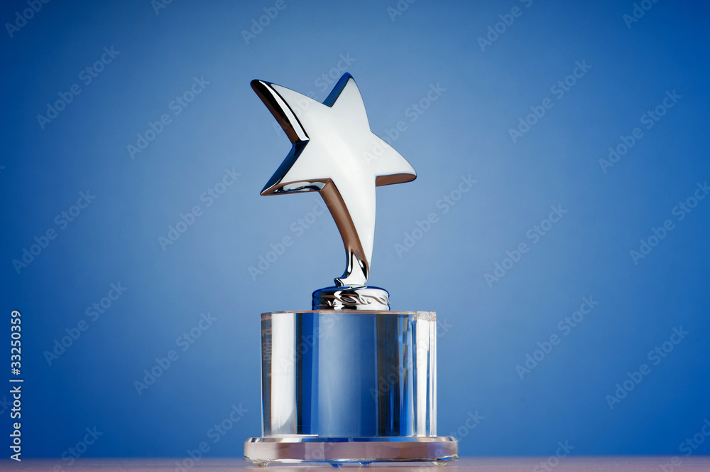 Star award against gradient background