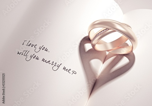 heartshadow on a book middle - i love you - will you marry me