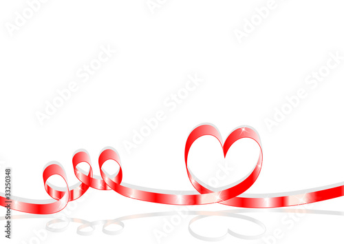 Obraz na plátně Heart Ribbon