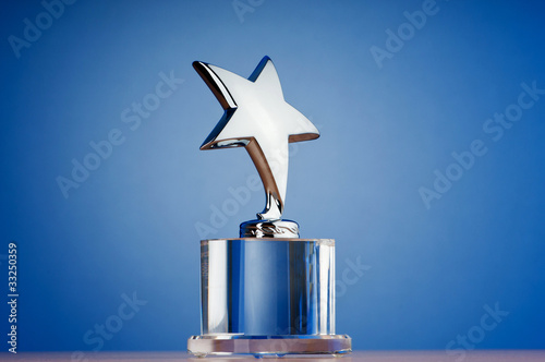 Obraz na płótnie Star award against gradient background w salonie