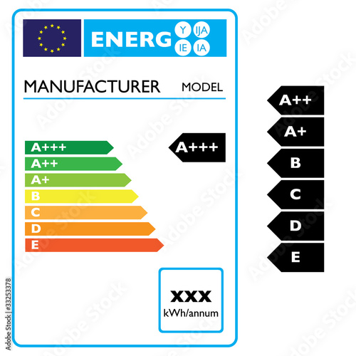 energy effiency label electro - illustration
