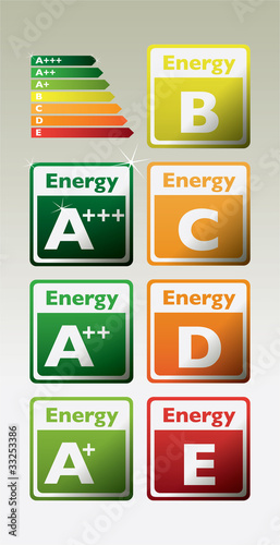 energy effiency label electro - illustration