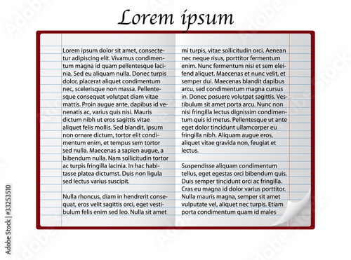 lorem ipsum in notepad - illustration