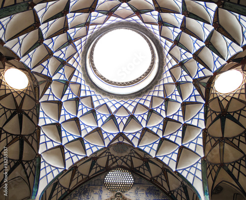 Dome ceiling of an old house, Kashan, Iran photo