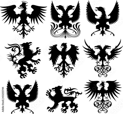 eagle and lion crest design