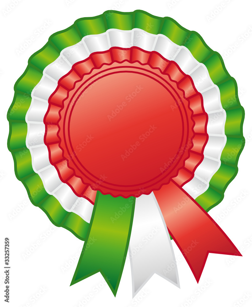 Italian cockade rosette ribbon. Italian cockade rosette ribbon.