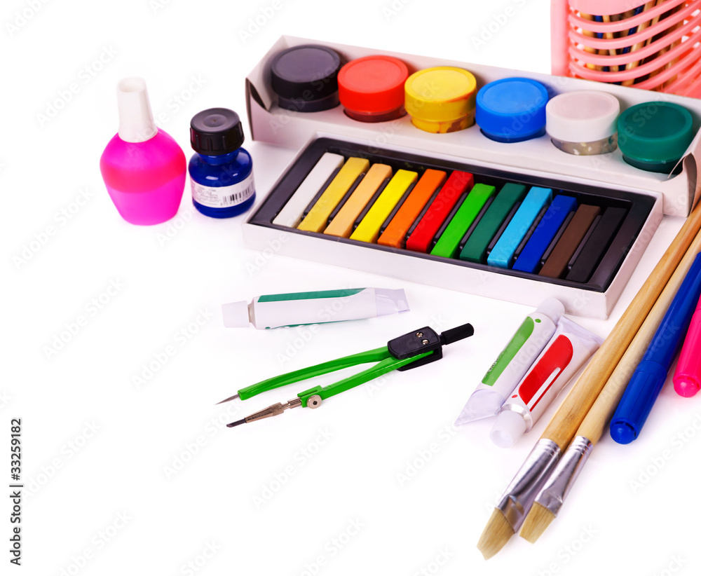 Naklejka premium Back to school supplies.