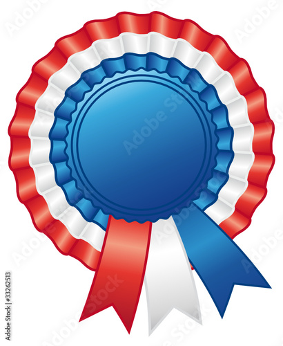 American cockade. Rosette ribbon.