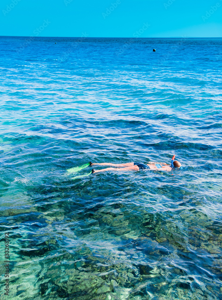 Snorkeling in a Coral Sea