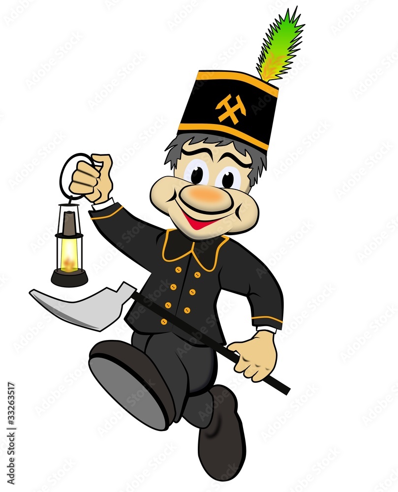 erzgebirgischer Bergmann StockIllustration Adobe Stock