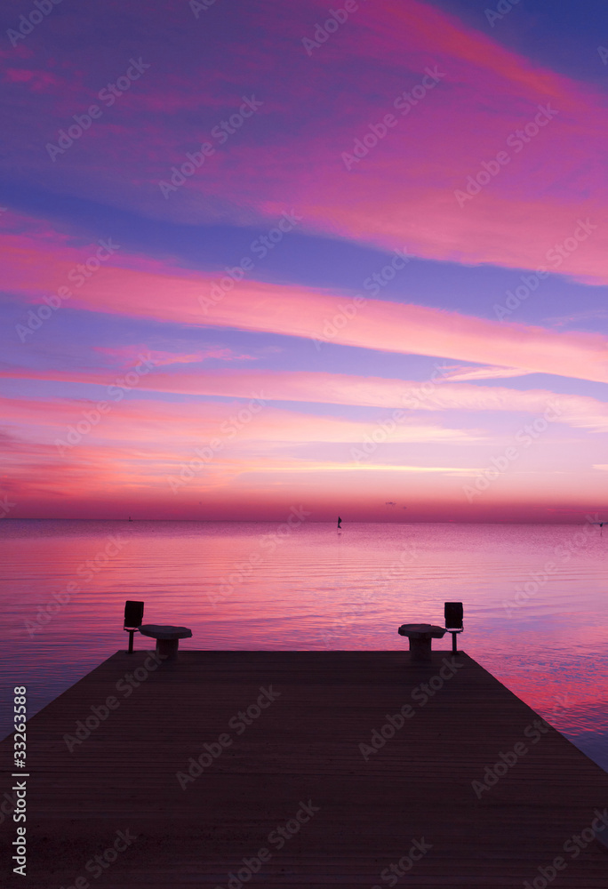 Fototapeta premium Wooden Pier at sunset