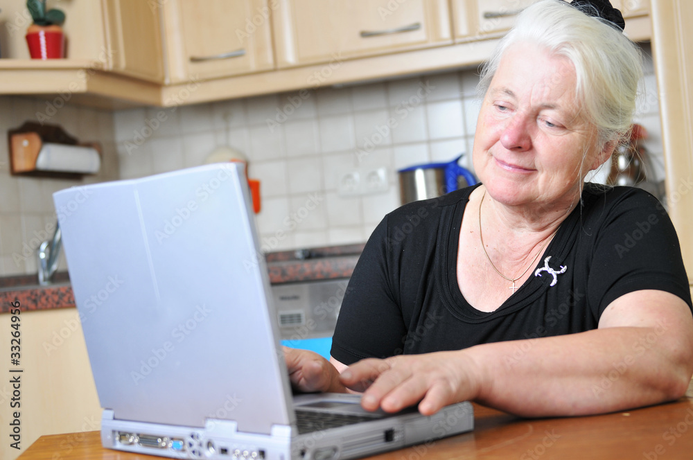 Seniorin mit Laptop Seniorin mit Laptop