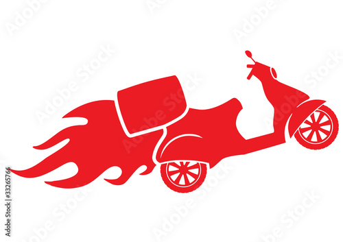 Scooter silhouette - Fast Delivery Service Symbol