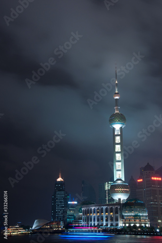 Oriental tower night scene