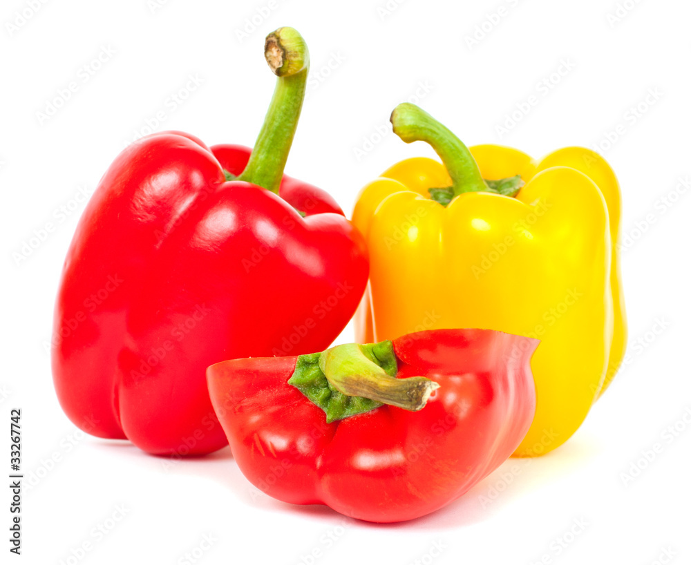 Red and yellow sweet peppers Red and yellow sweet peppers