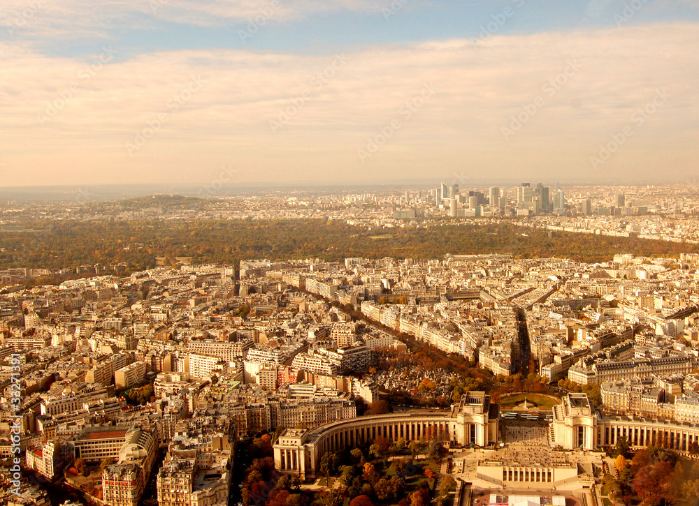 Birds Eye View Of Paris In The Autumn 5