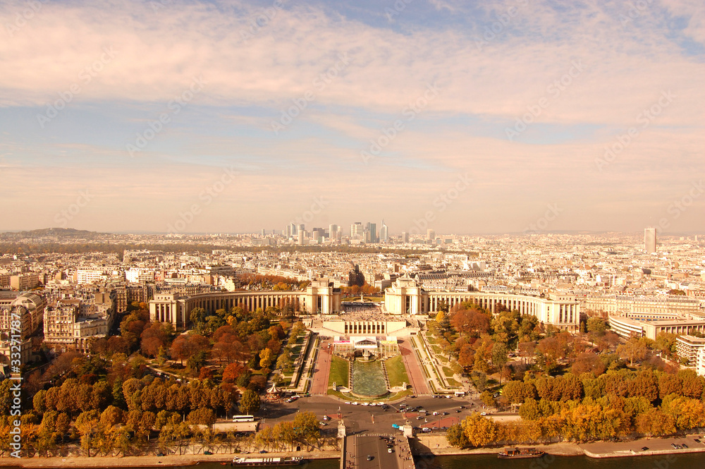 Birds Eye View Of Paris In The Autumn 1