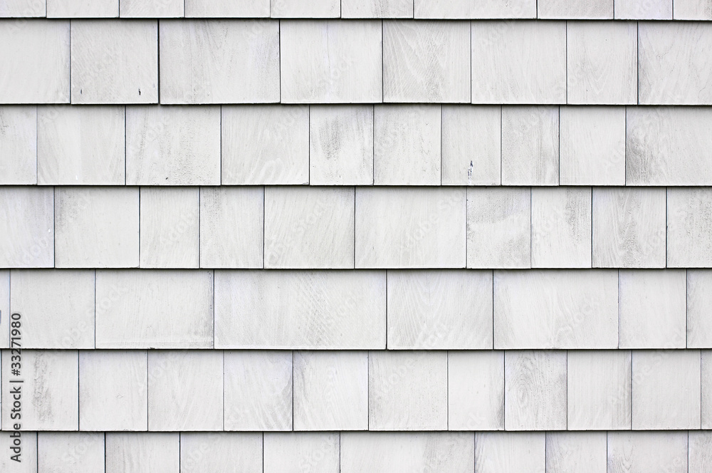 Whitewashed shingle siding