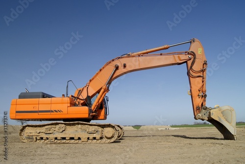 Bagger auf Baustelle