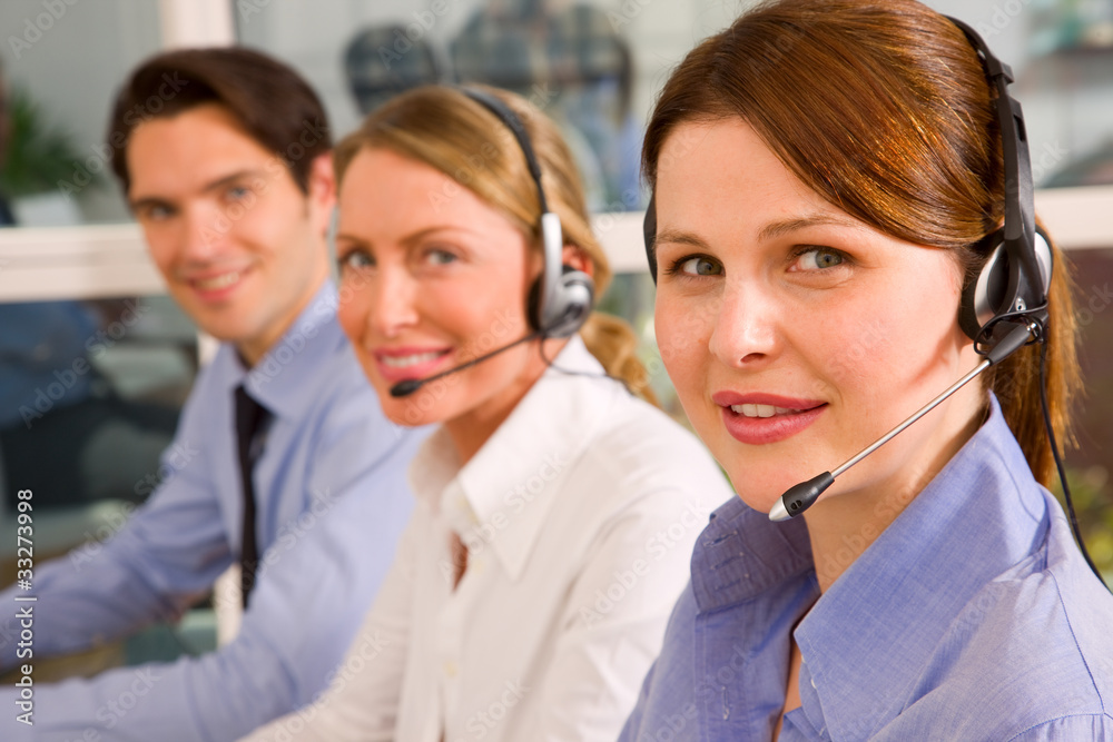 businesswoman with microphone and a businessman businesswoman with microphone and a businessman