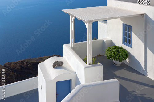 Patio in Santorini, Greece