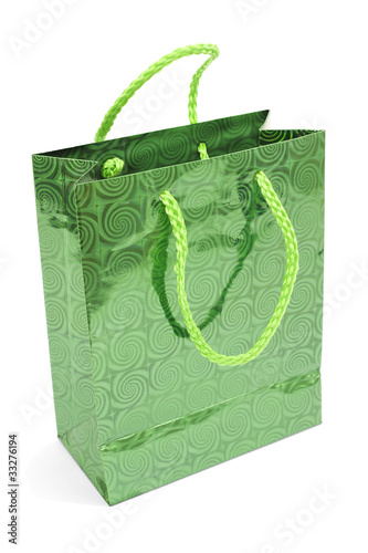 Green bag for shopping