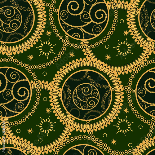 Seamless background with balls and stars
