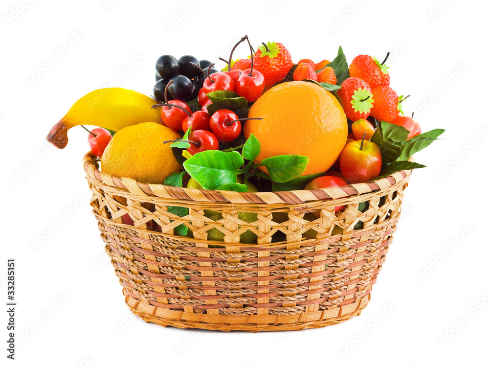 Basket with fruits Basket with fruits