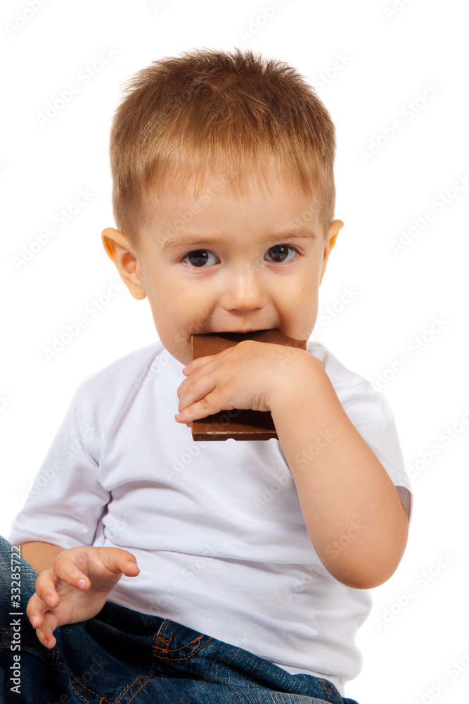 boy with chocolate