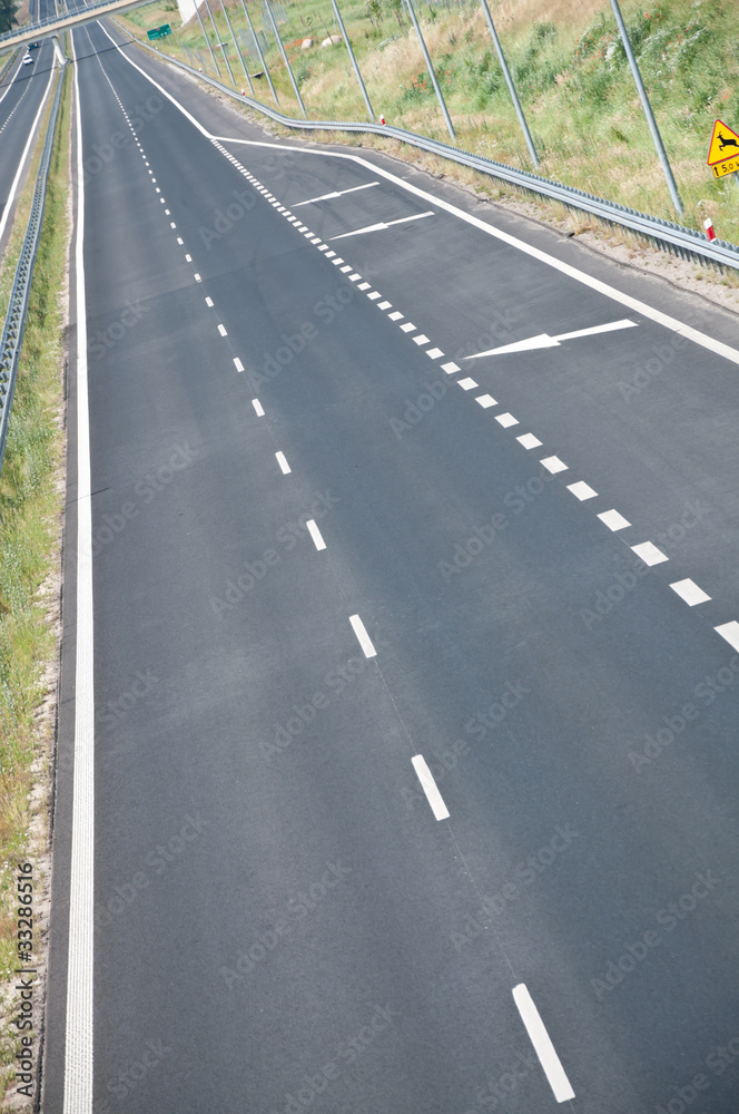 empty asphalt highway