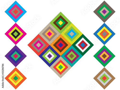 Colorful mosaic in bathroom