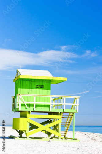 cabin on the beach, Miami Beach, Florida, USA © Richard Semik
