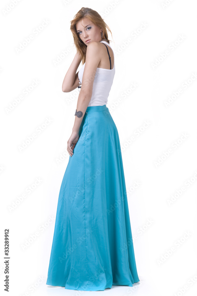 Girl in a long skirt
