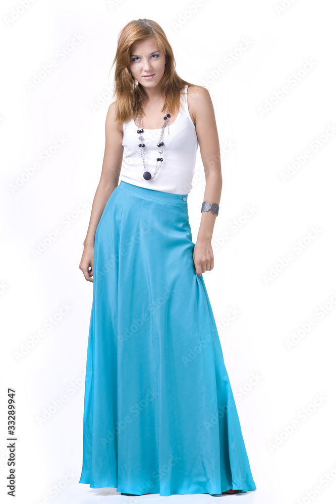 Girl in a long skirt