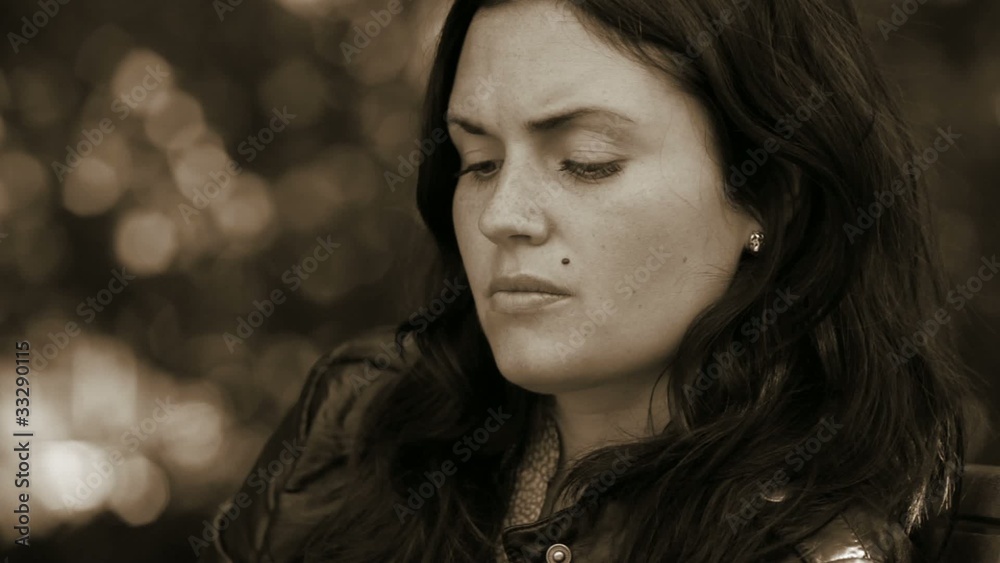 Sad and thoughtful Sad and thoughtful