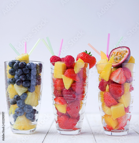Summer fruit smoothies