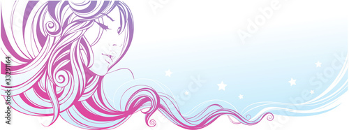 Girl with a smooth decorative ringlety.