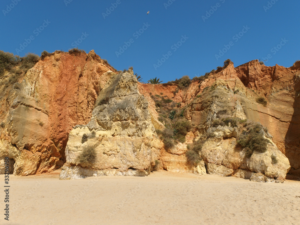 Colourful rocks and wonderful sands on the Algarve coast