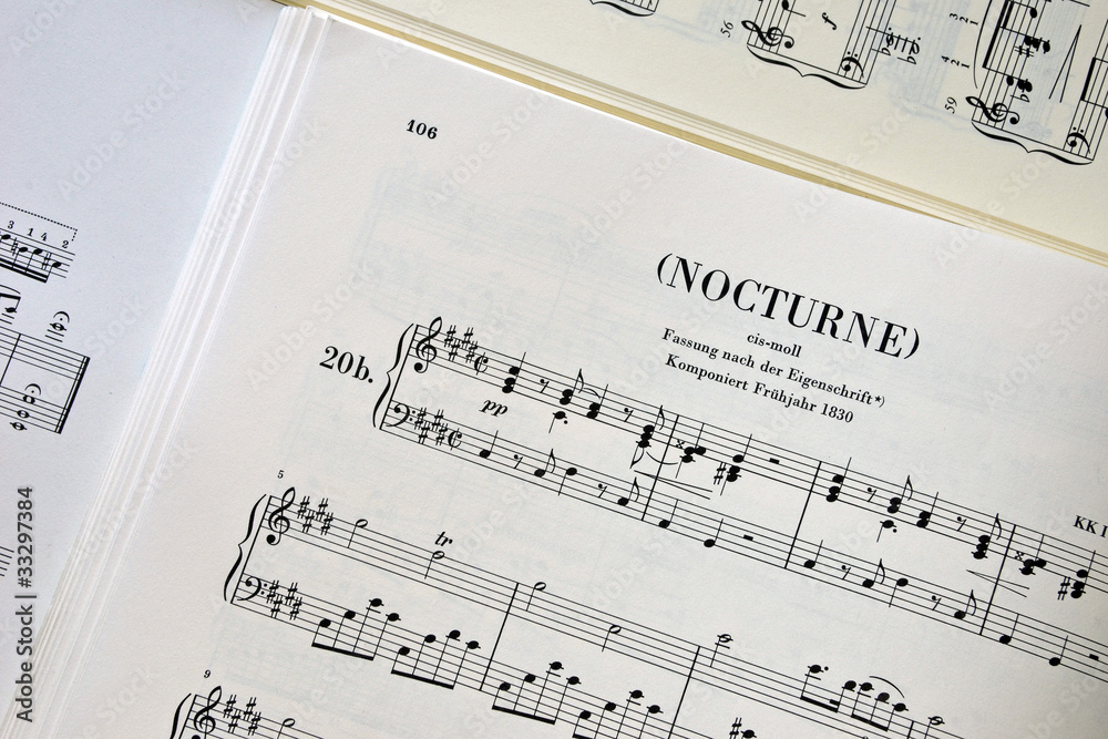 Fototapeta premium Partition nocturne CHOPIN02